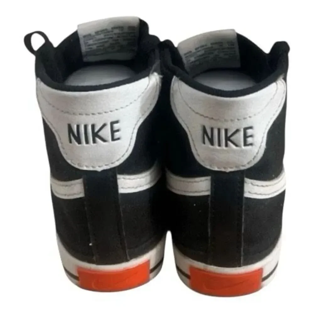 Women’s Nike Court Legacy Canvas Sneakers Size 7 Mid Black White Lace Up Shoes